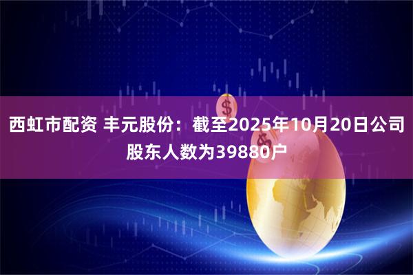 西虹市配资 丰元股份：截至2025年10月20日公司股东人数为39880户